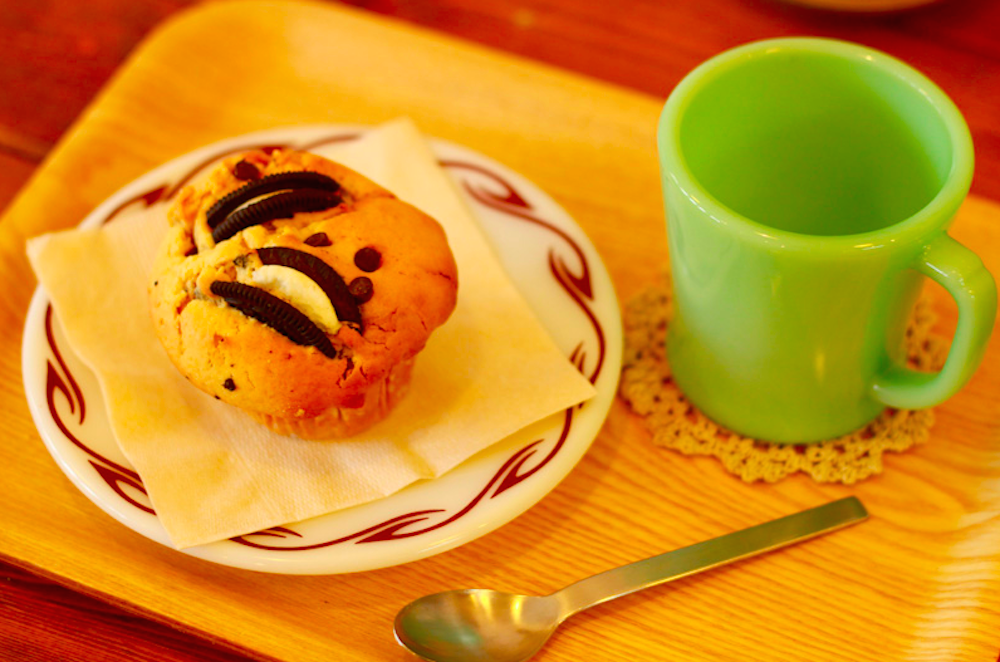 マフィンとコーヒー