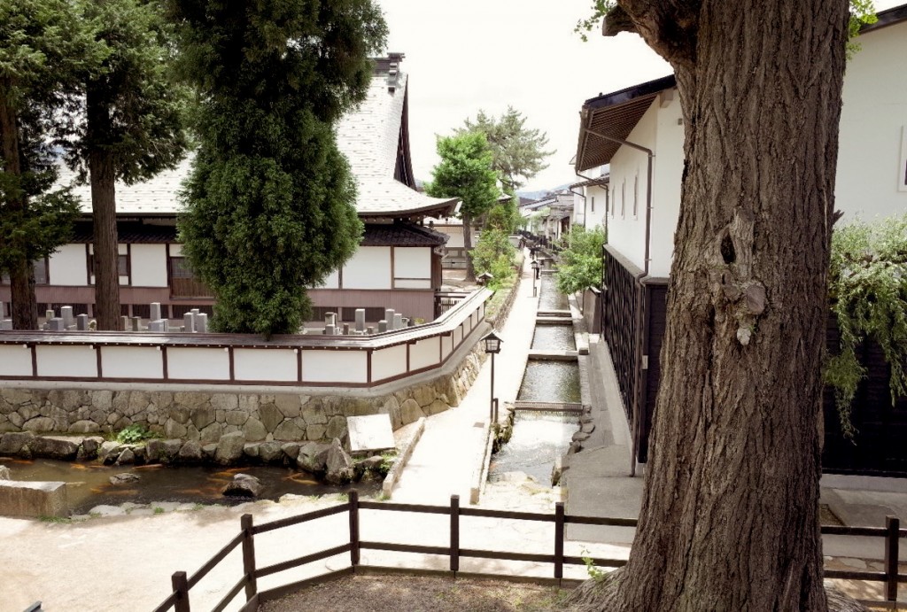 瀬戸川沿いの白壁