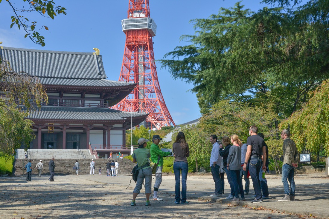 Tokyo Great Cycling Tour増上寺にて