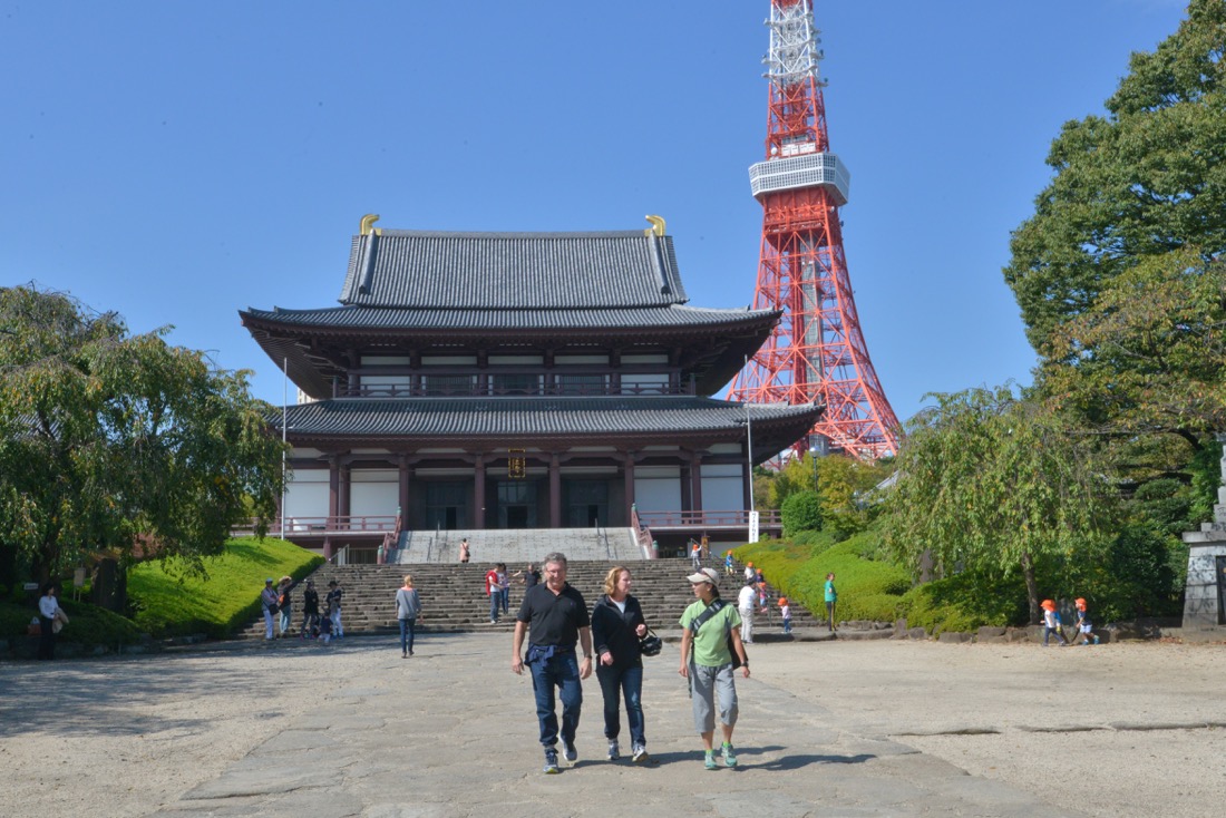 Tokyo Great Cycling Tour増上寺にて