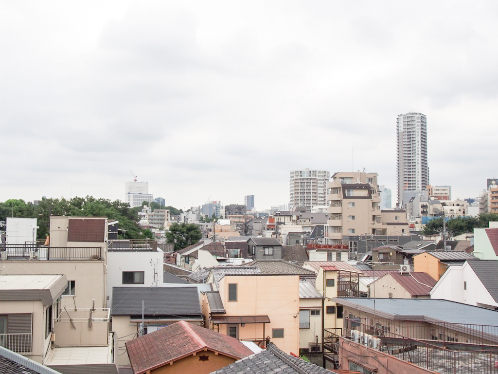 「澤の屋」の屋上から見える下町の景色