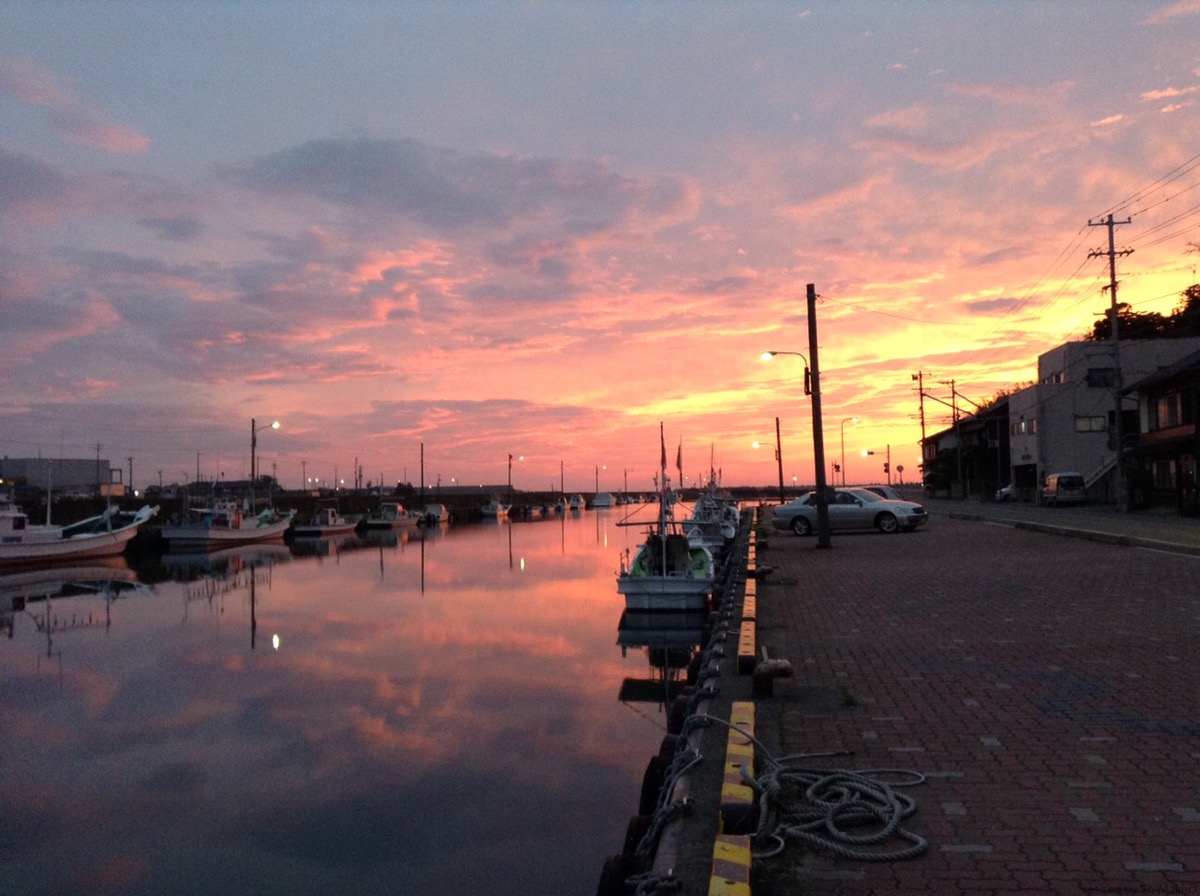鳥取県岩美町での夕日